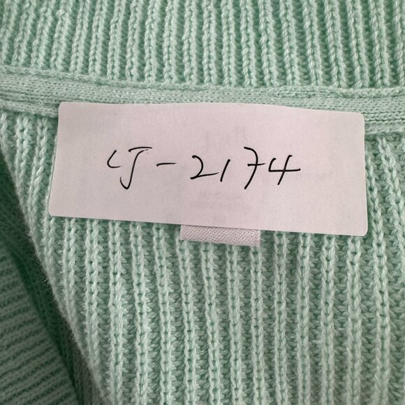 J. Jill Open Front Cardigan Sweater Womens 3X Mint Green Cotton CJ-2174 - Picture 2 of 8
